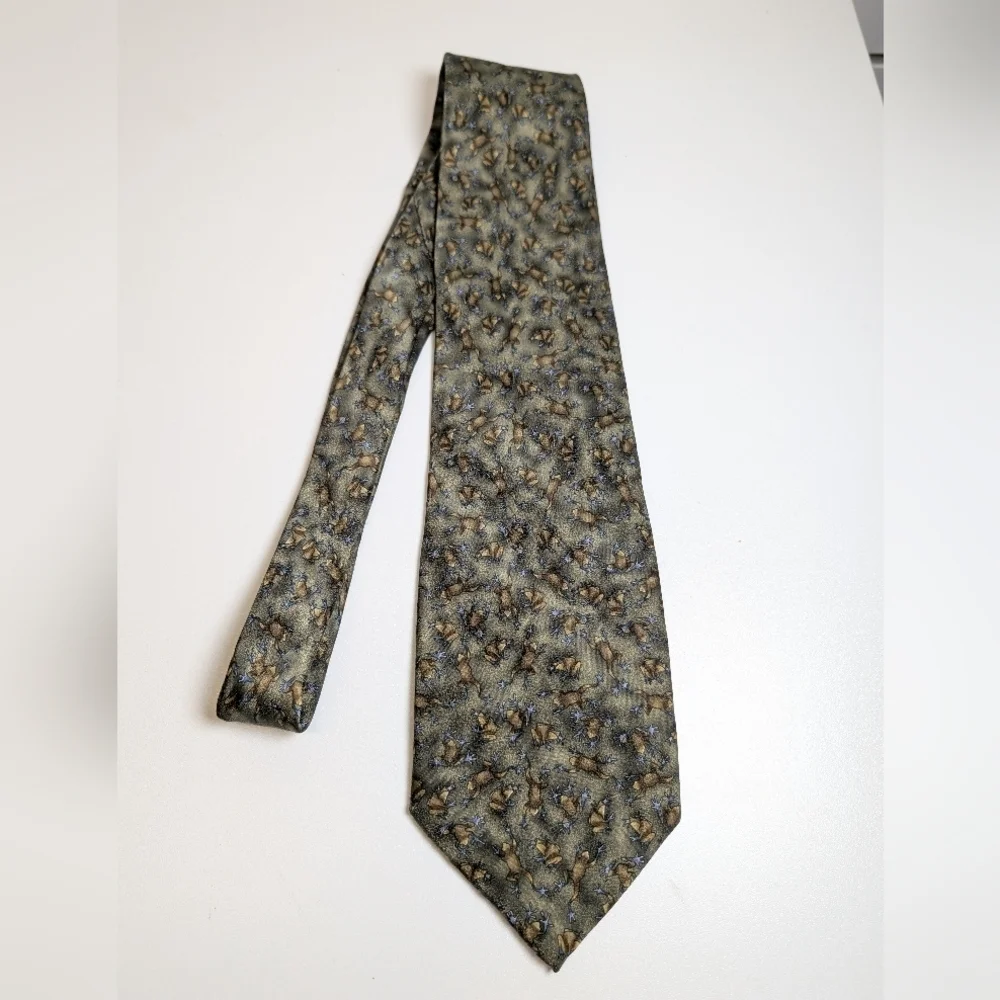 The Nature Conservancy 100% Silk Tie Poison Dart Frog Printed AOP Fun Unique